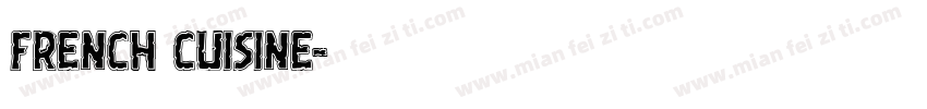 french cuisine字体转换